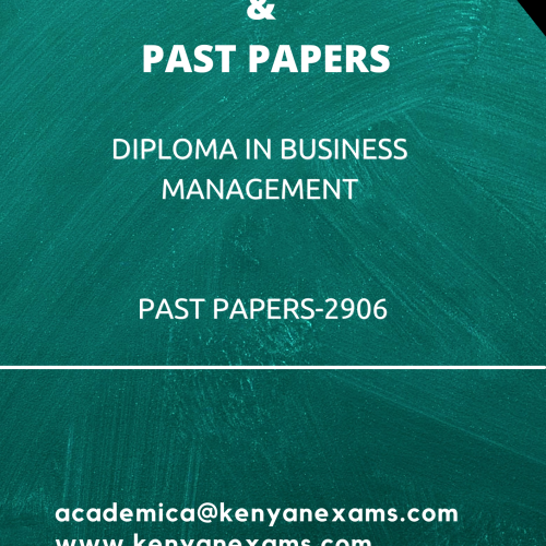 Diploma in business management past papers