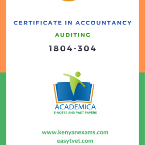 Certificate in accountancy auditing notes