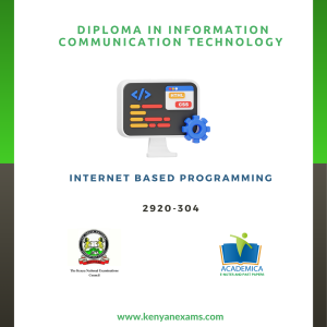 Internet based programming-2920-304