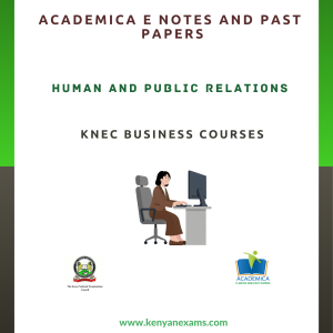 Human and public relations-certificate