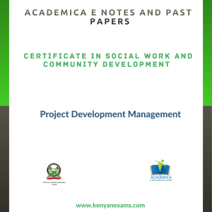 Project development and management